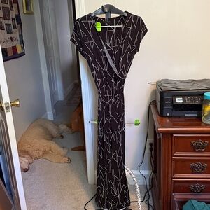 Alfani Black and White Abstract Dress